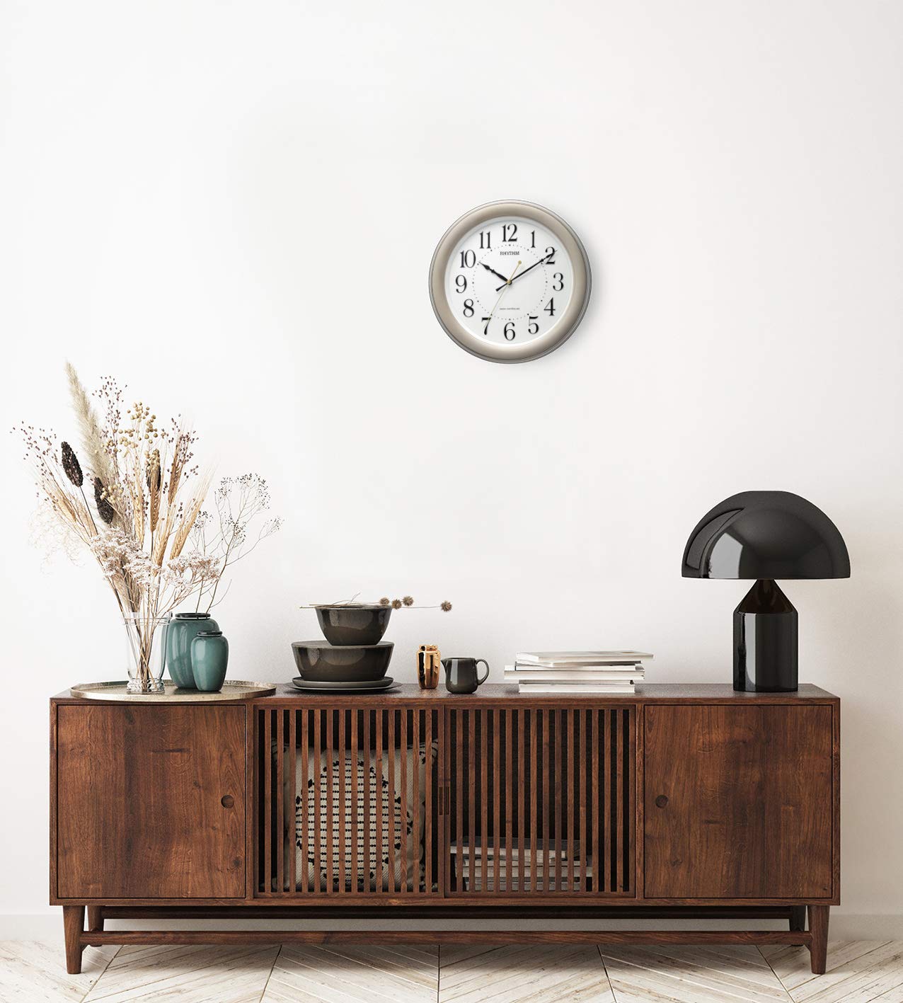 Amazon.co.jp: リズム(RHYTHM) 掛け時計 電波時計 静かな 連続